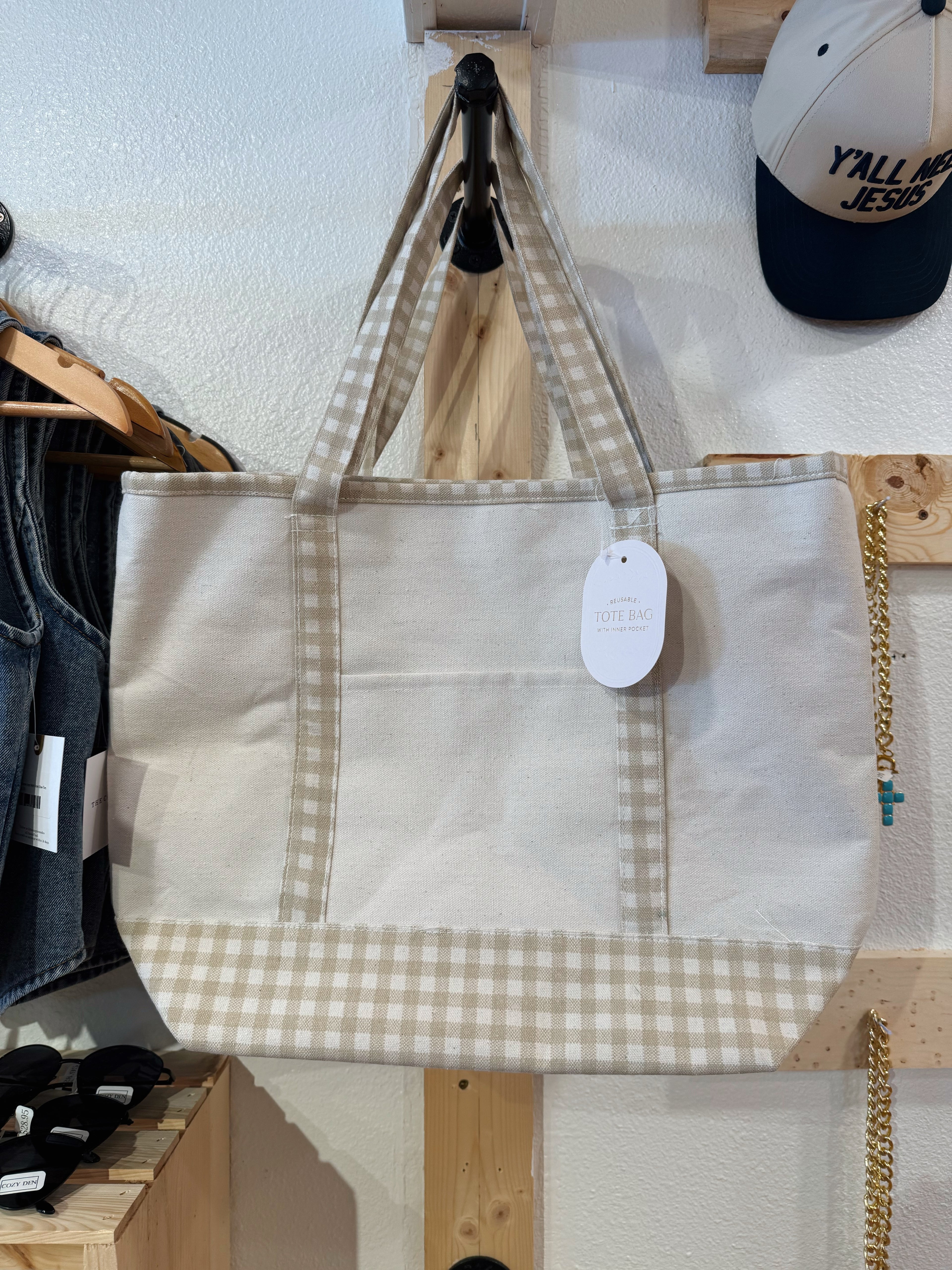 Gingham Tote