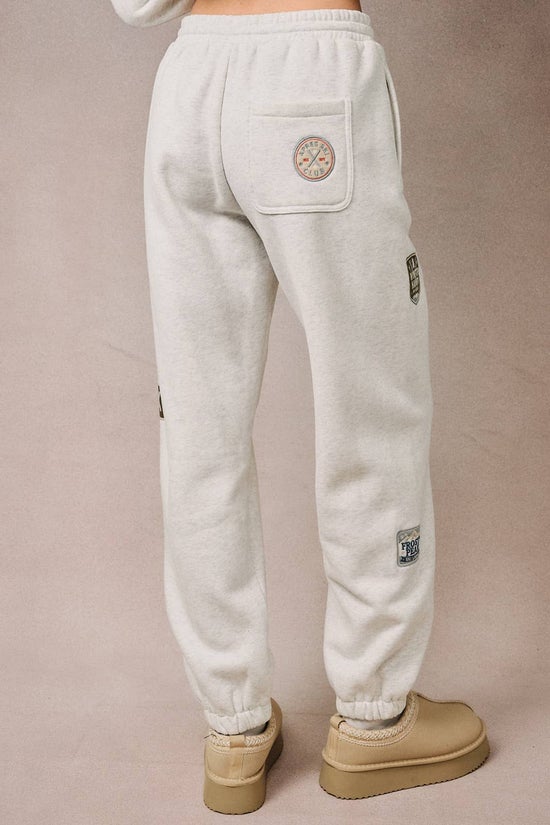 High Waist Ski Patch Drawstring Joggers